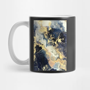 Black, Grey and Gold Marble Effect Mug